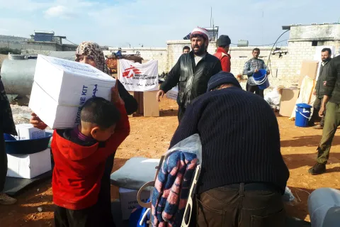 Människor på flykt i norra Idlib