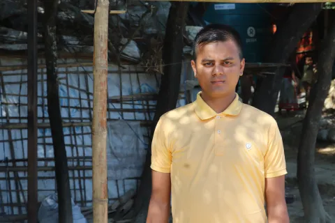 Faruk bor i ett läger i Cox's Bazar, Bangladesh. 